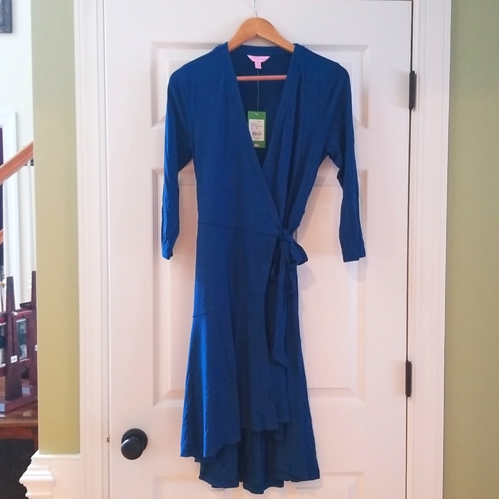 Lilly Pulitzer Rozaline Wrap Dress Navy